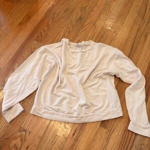 Roxy Off-White Long Sleeve Crewneck Top